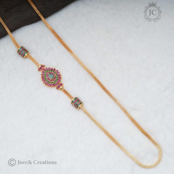 28 Diamond Replica Mugappu Chain 650 JCCH028 (3)