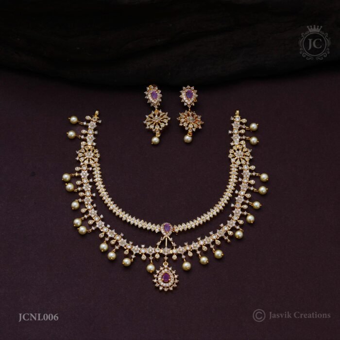 AD Stone Necklace - JCNL006 899