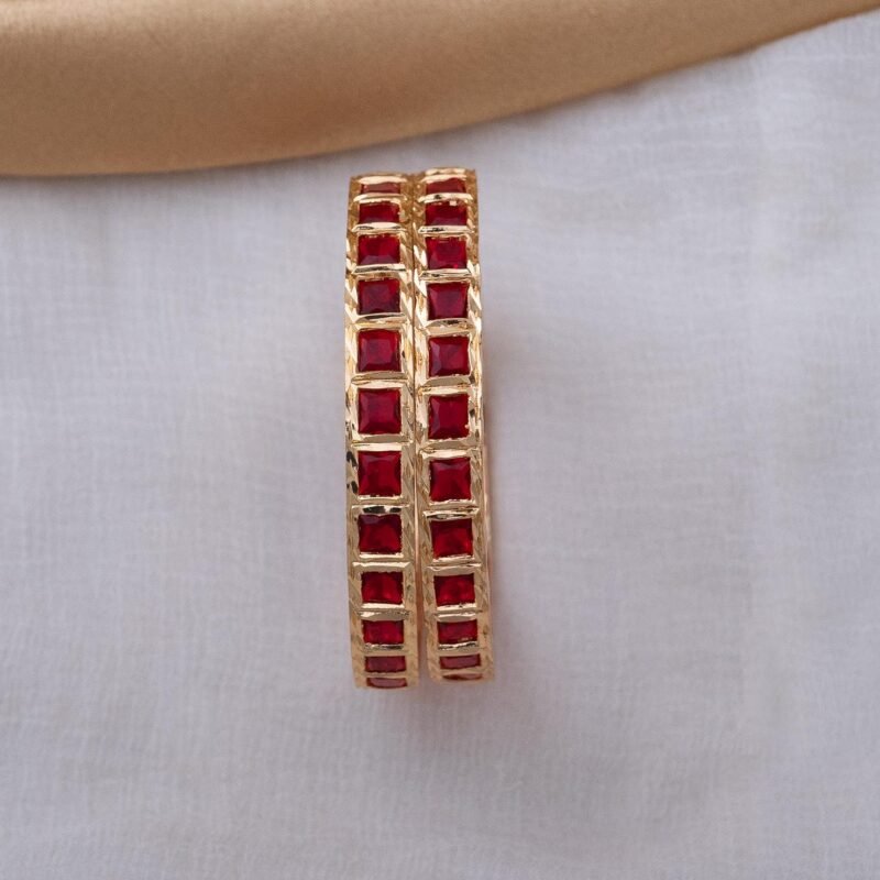 Micro Plated Stone Bangle - JCBN020 - Image 3