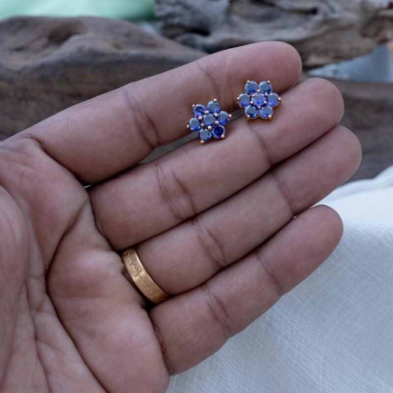 Diamond-Look-Lavender-Stud-JCER013 - Image 2
