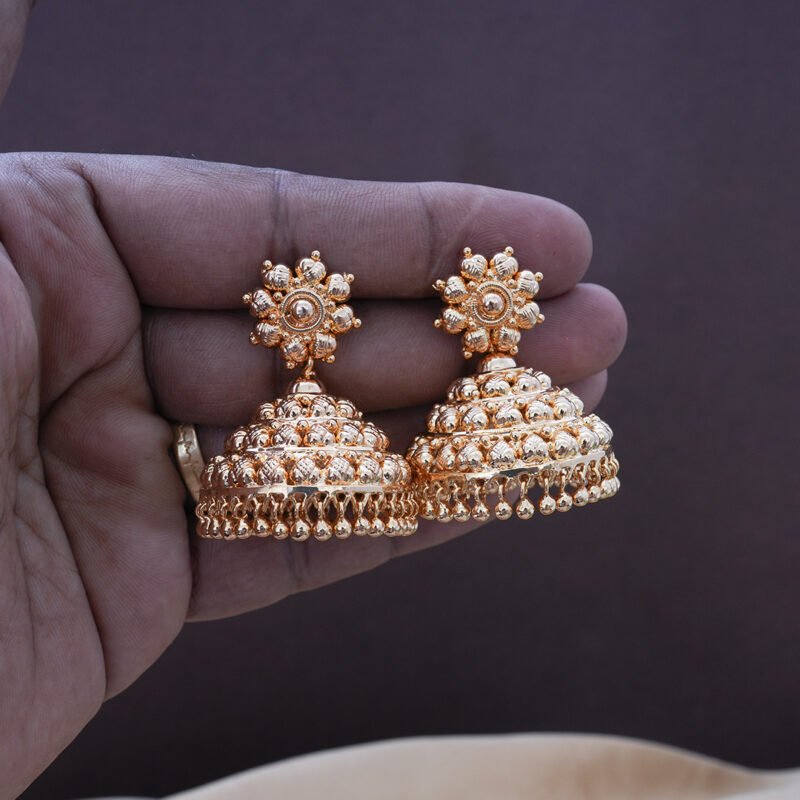 Micro Plated Kerala Jumka - JCER057 - Image 2