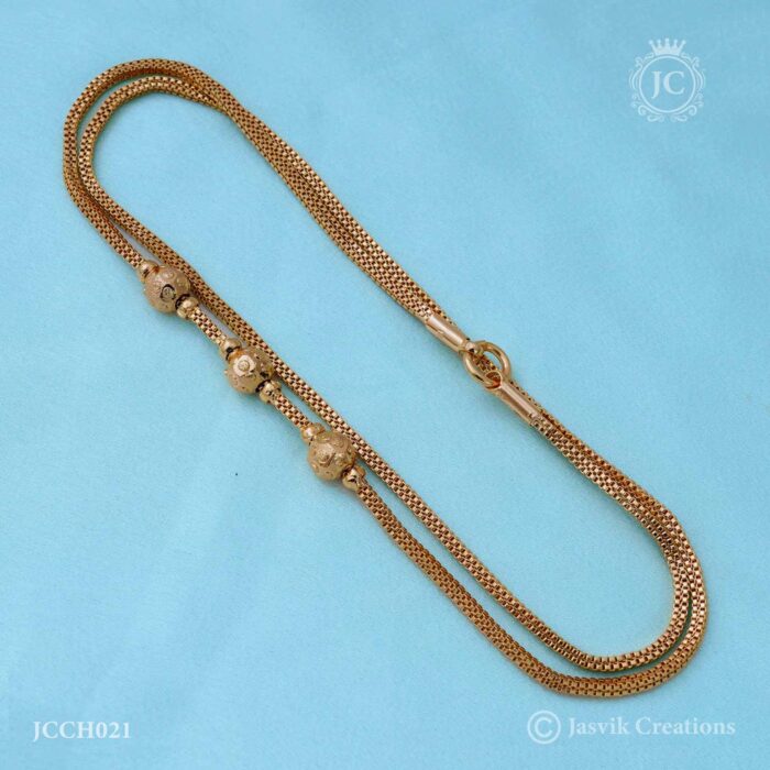 Micro Plated Mugappu chain - JCCH021 450 24 Inch
