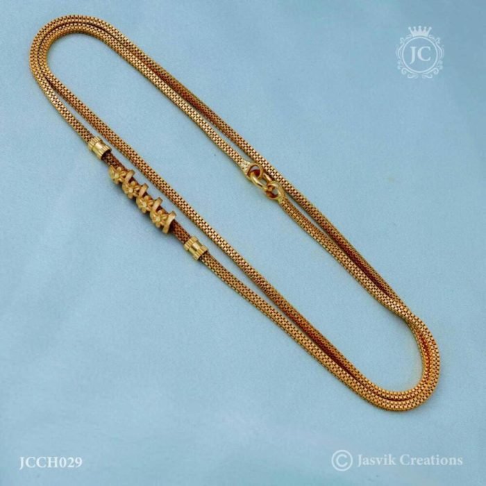Micro Plated Mugappu chain - JCCH029 550 24 Inch Micro Plated Mugappu chain - JCCH029 550 24 Inch
