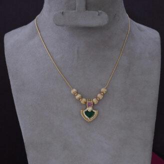Micro Plated Palak Necklace 450