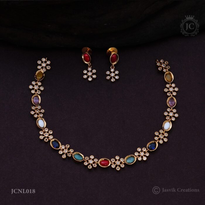 Navarathna Antique Necklace - JCNL018 450