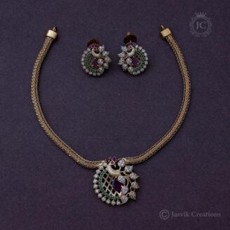 Pecock Patta Necklace - JCNL049