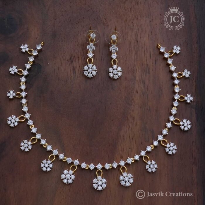 146-Diamond look GJ Polish necklace JCNL146-799rs