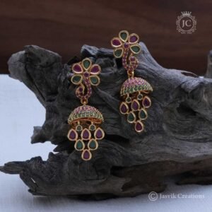 Micro Plated Ad Jhumka - JCER0151