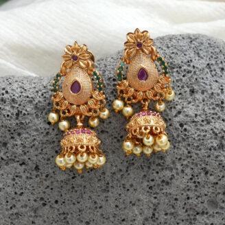 Micro plated Jhumka - JCER123