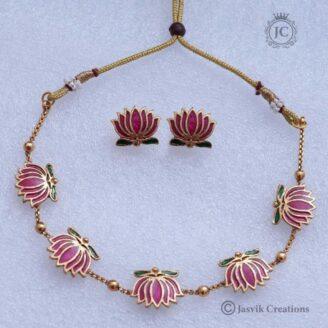 Matte Lotus Necklace - JCNL132