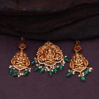 Premium Nakshi Pendent Set Monolisa Drops - JCPT031
