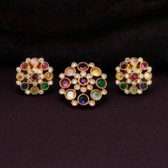 Premium Navarathna Pendent Set - JCPT032