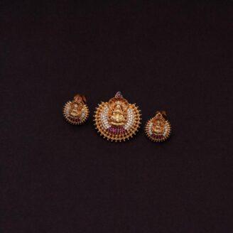 Premium Stone Lakshmi Pendent set - JCPT036