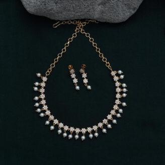 Micro Plated White Star Necklace - JCNL092