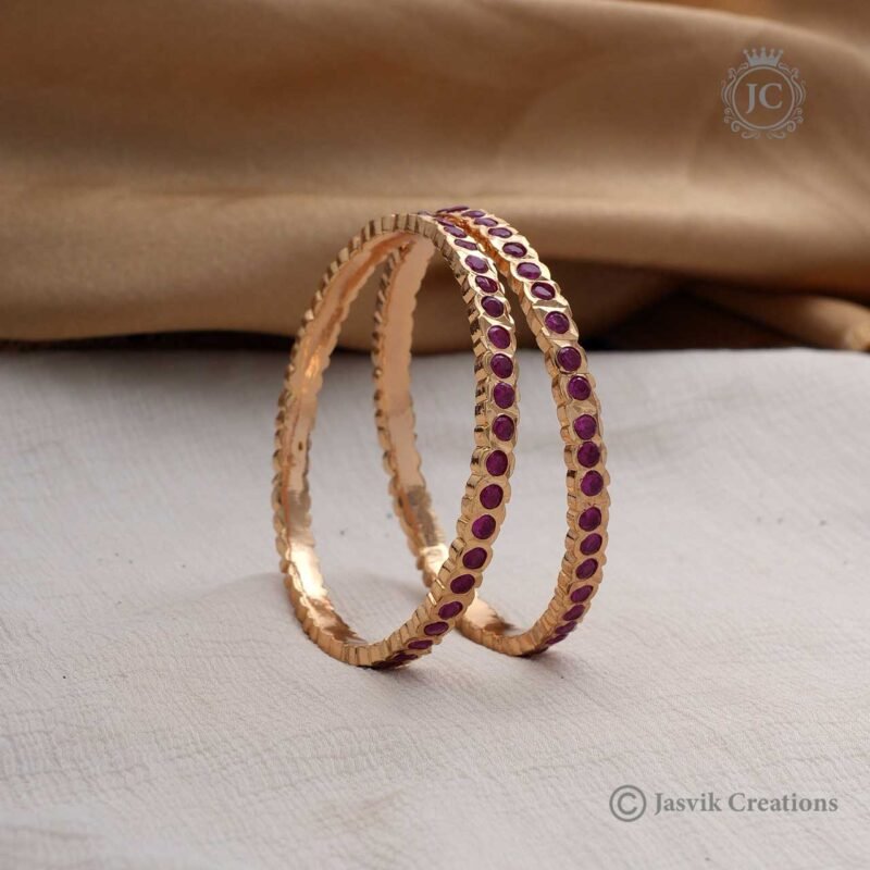 Impon Full Closed Rani Pink Bangle - JCBN058 - Image 2