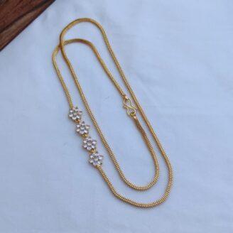 Microplated Flower Mugappu Chain - JCCH066
