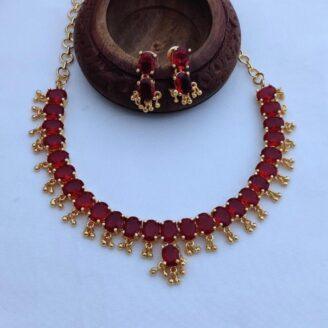 Micro plated Stone Necklace - JCNL087