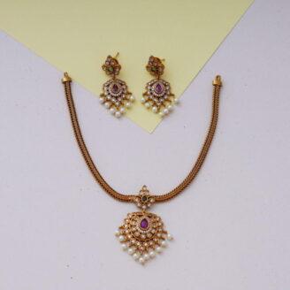 Premium Traditional Attikai Necklace - JCNL062