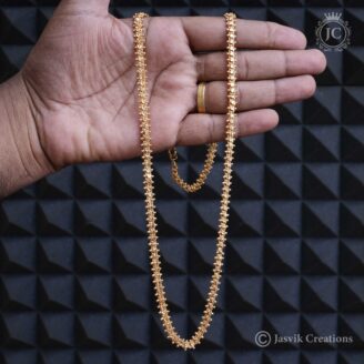 140 Micro Plated Heart Arumbu Chain 24 Inch 399 30 Inch 499 JCCH140 (8)