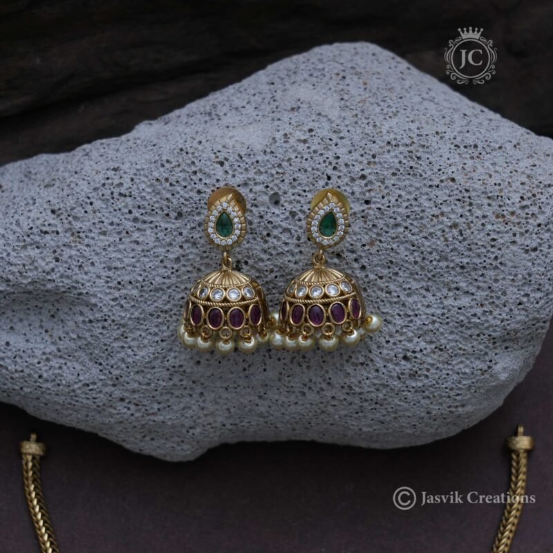 Antique-Atikkai-with-Jhumka - JCNL156 - Image 2