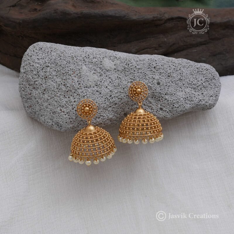 Premium Antique Jhumka - JCER156 - Image 2