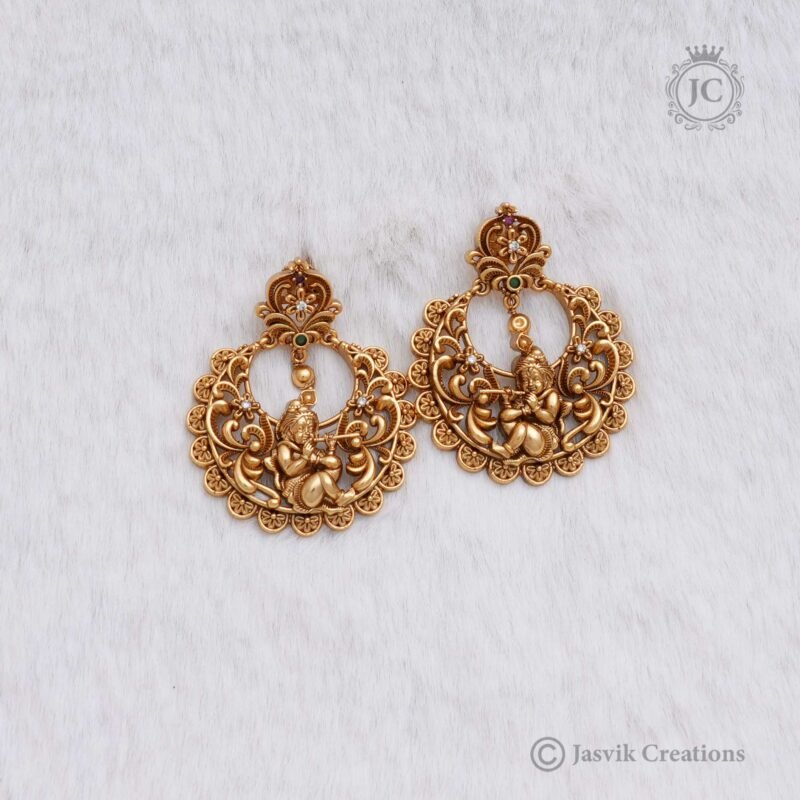 Antique Chanbali Big Ear Rings - JCER181 - Image 2