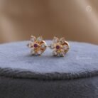 182 Dimond Replica 7 Stone Red white Stud JCER182 150 (5)