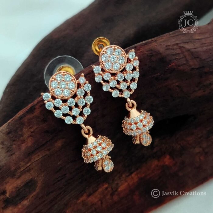 25 Rose Gold Ear Ring – JCRG025 160 Rs