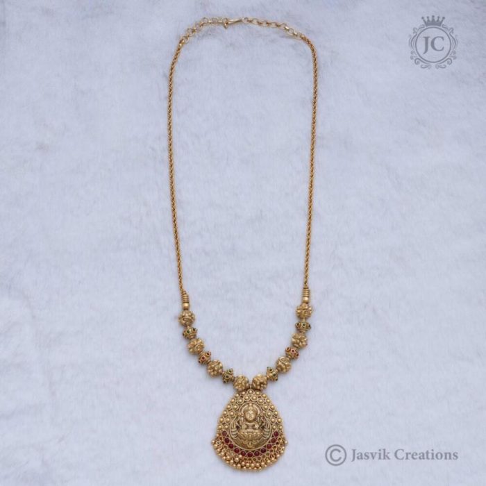 60 Premium BRass Base Ball Chain with Lakshmi Pendent Mid Haram JCHM060 899 (7)