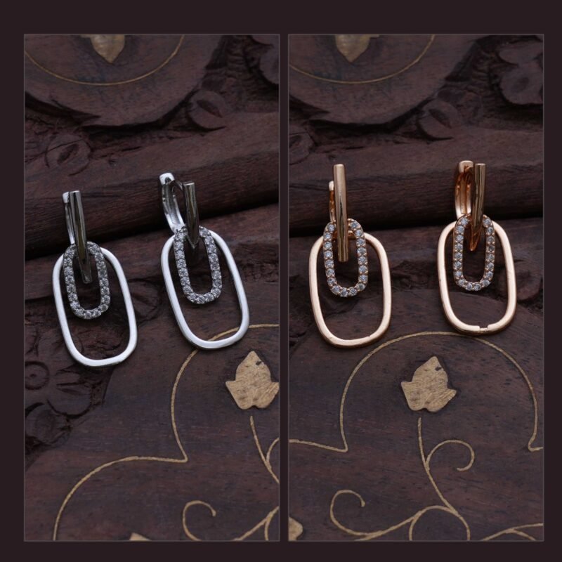 Rose Gold Ear Rings - JCRG080 - Image 4