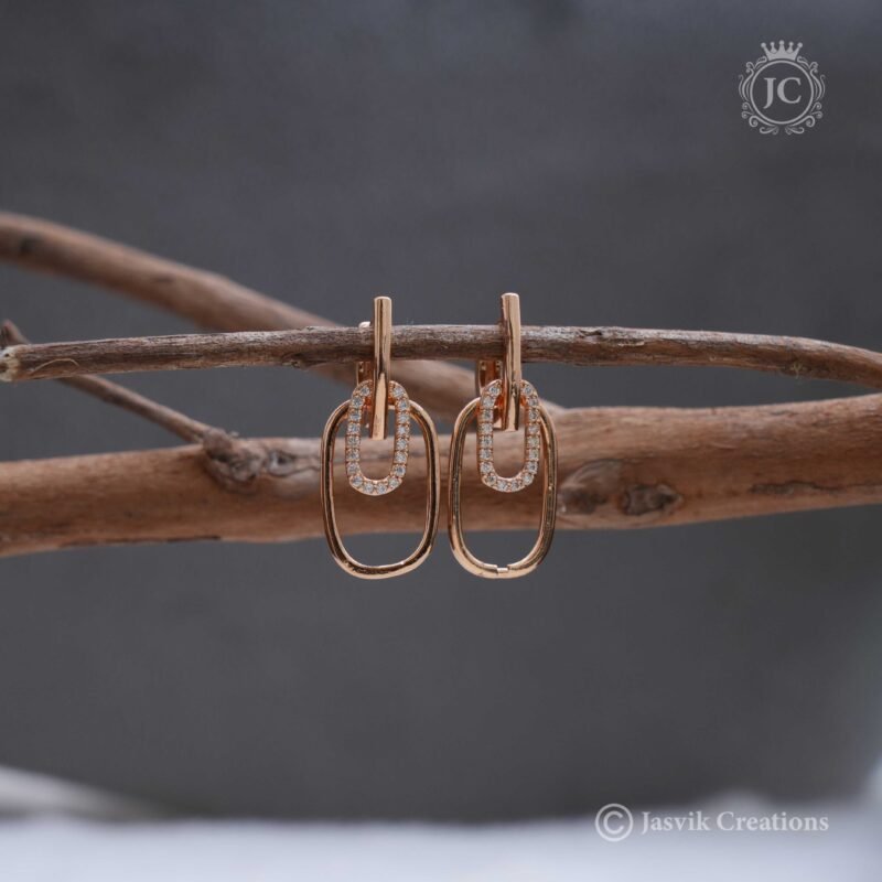 Rose Gold Ear Rings - JCRG080 - Image 2