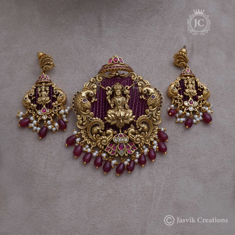 Premium Antique Big Size Pendent Set - JCPT040