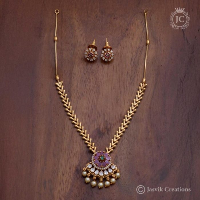 Simple Premium necklace with Back Chain 450 (2)