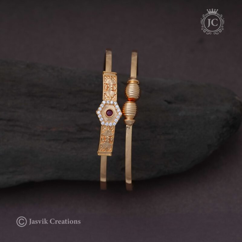 Micro Gold Kada Bangle - JCBN117
