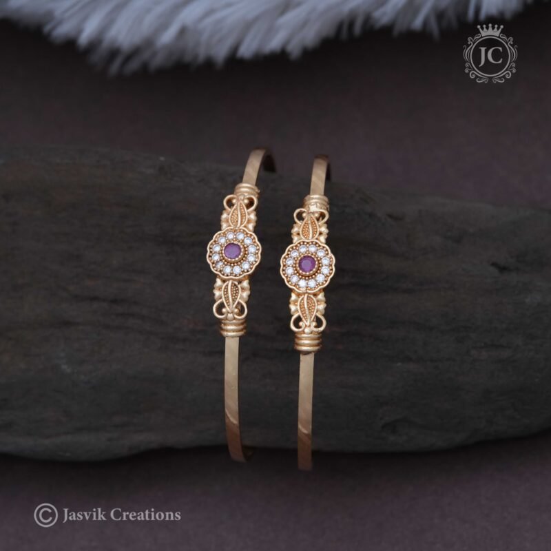 Micro Gold Kada Bangle - JCBN126