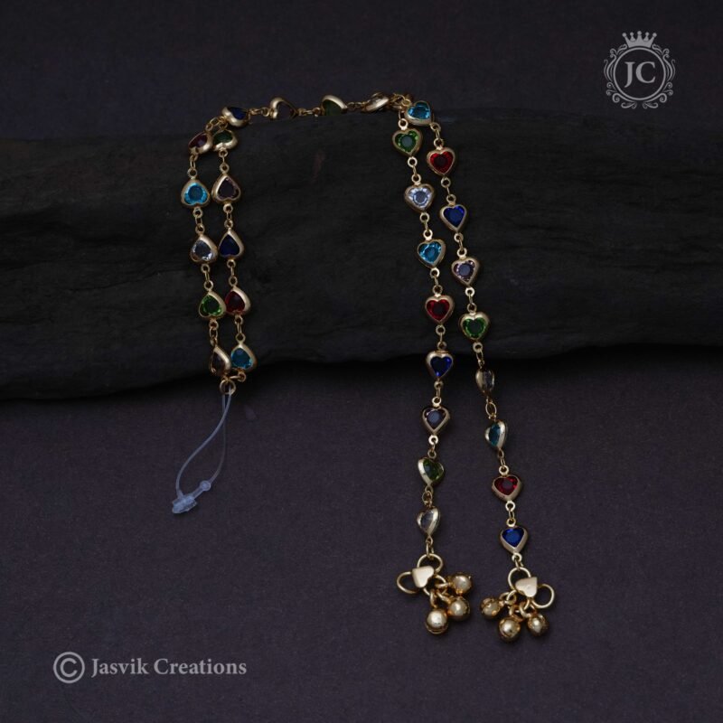 Crystal colourful anklet - JCAT013