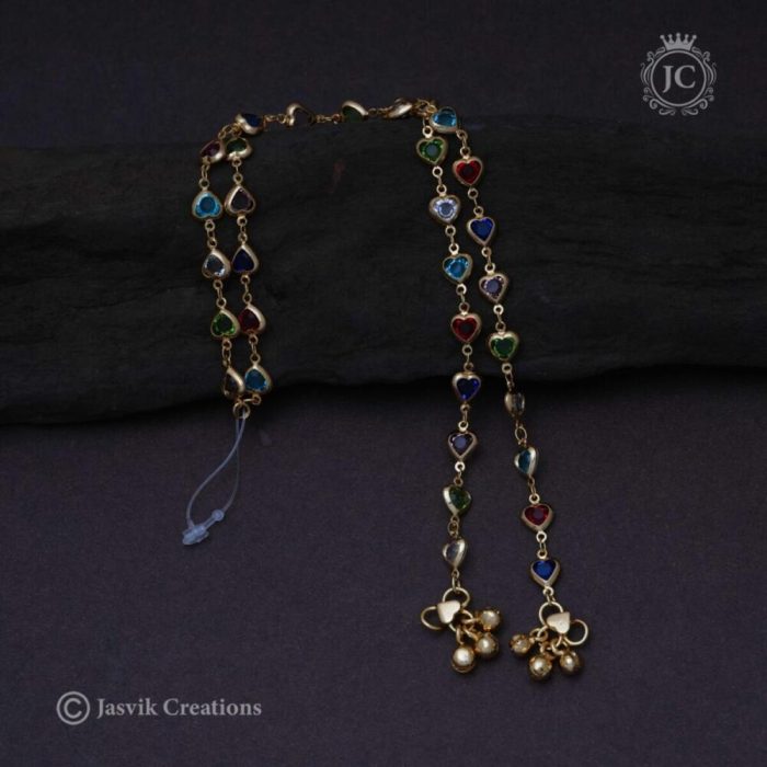 13 Crystal colourful anklet JCAT013 350re A (2)