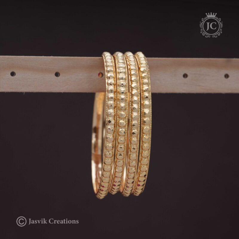 Micro Plated Daily Wear Vendakkai Muthu Bangle - JCBN131