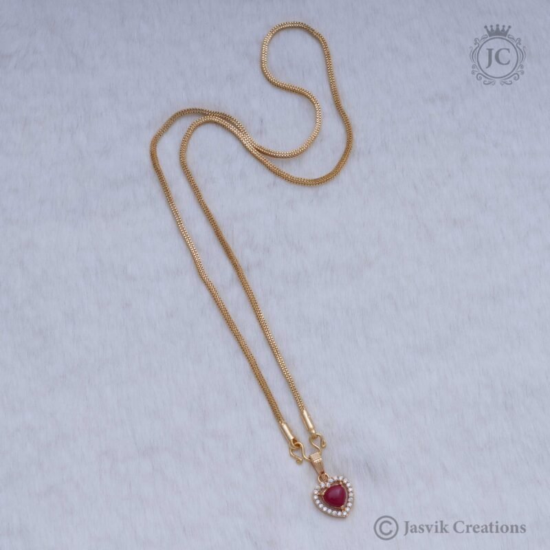 Heartin Corel Chain- JCCH144 - Image 2