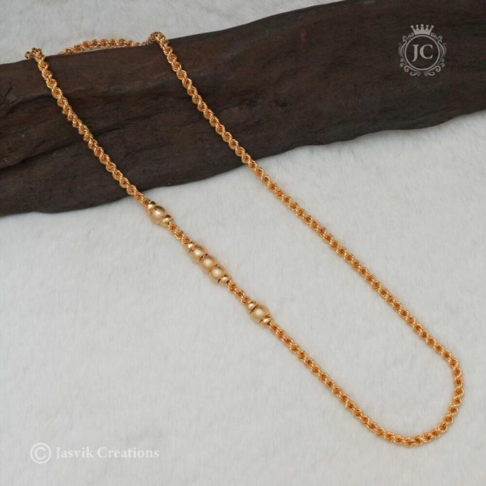 152 Micro Plated 5 Ball Murukku Chain - JCCH152 550 (3)
