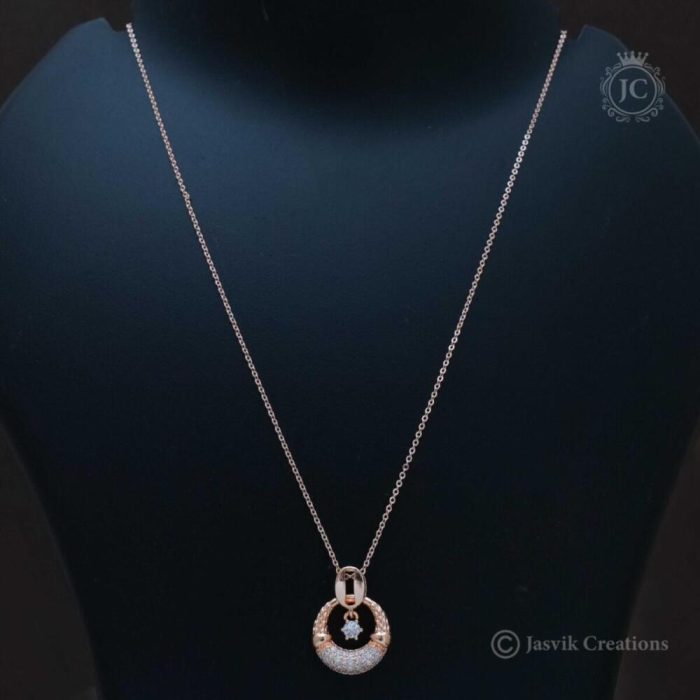 163 Rose Gold Short Chain - JCCH163 170 (2)