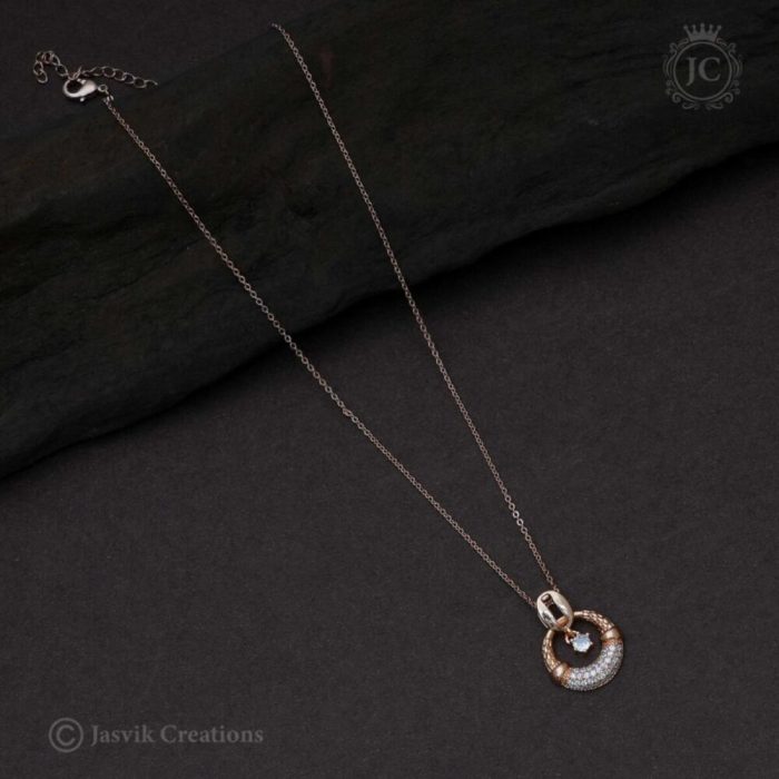 163 Rose Gold Short Chain - JCCH163 170 (3)