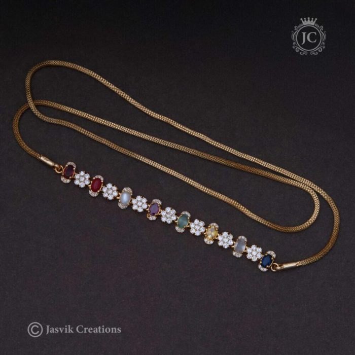 171 Navaratna mugappy chain JCCH171 899 (2)