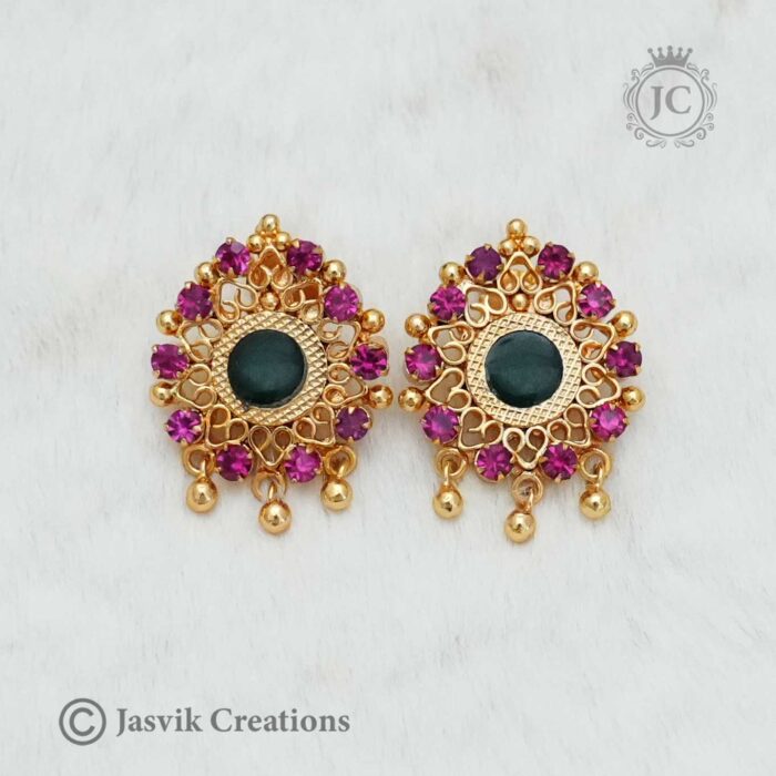 189 Micro Plated Palak Earrings JCER189- 160(3)