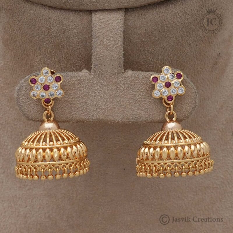 Impon Stud with Detachable Jhumka -  JCER194