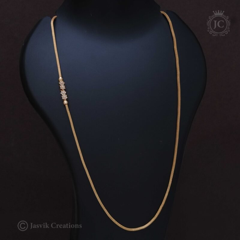 Simple-Daimond-Look-Star-Muagappu-Chain-24-Inch - JCCH195