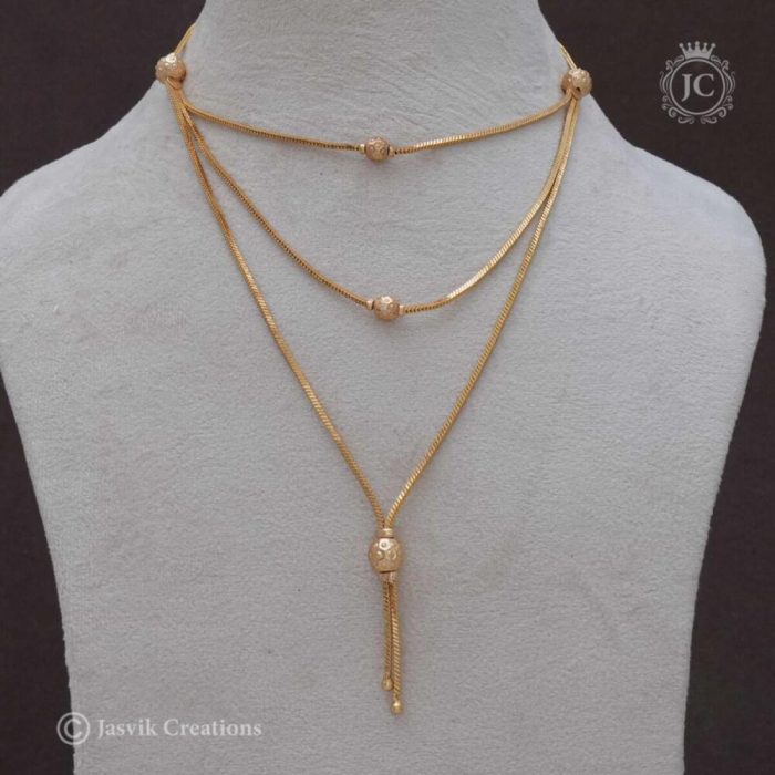 214 Micro Plated Layer Necklace- JCNL214- 450