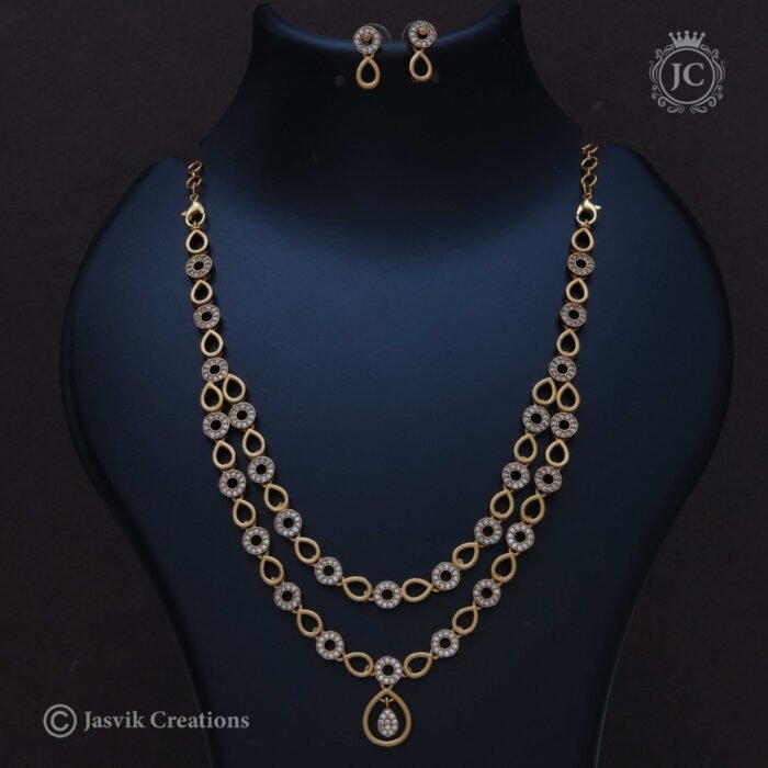 231 Antique-Double-line-Round-Necklace-JCNL231--650-(5)