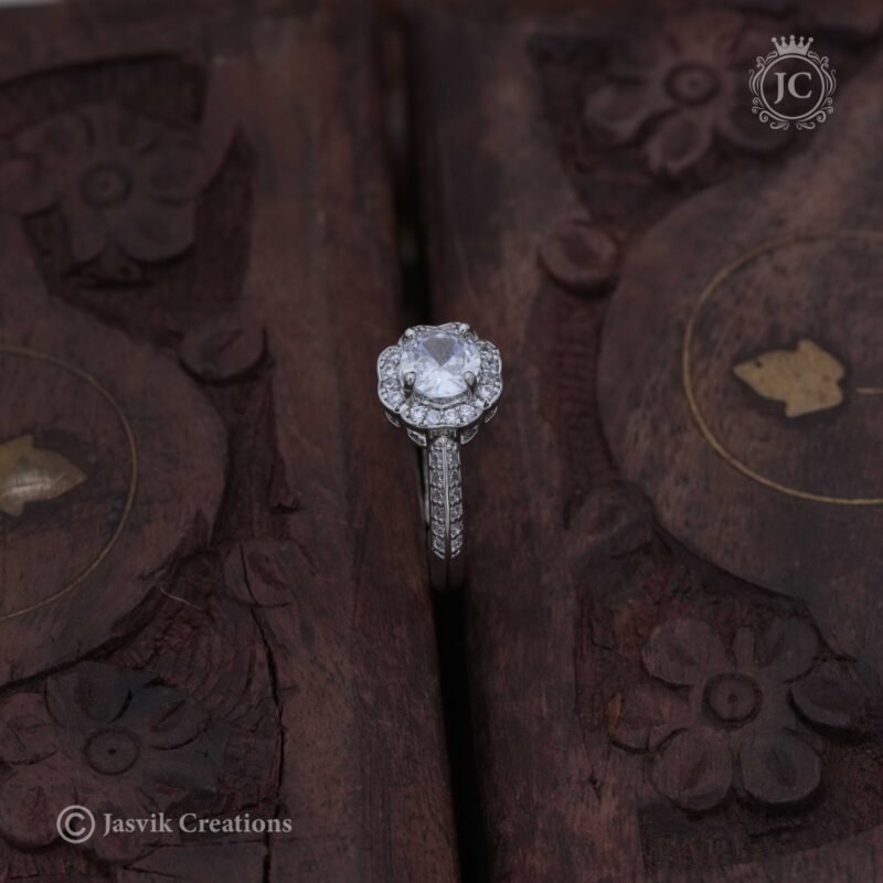 Silver-Finish-Finger-Ring - JCFR025