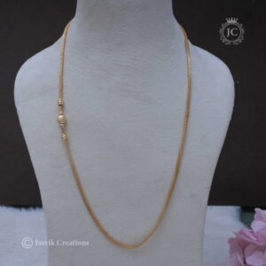 3 Ball Micro Gold Mugappu Chain -  JCCH174